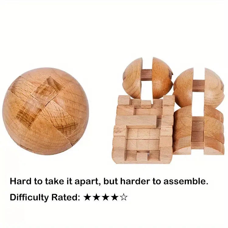 Magic Brain Ball - A Wooden Puzzle for Geniuses